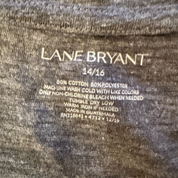 Lane Bryant Heather Gray Short Sleeve Top - Picture 2 of 2